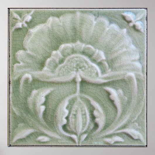 アールヌーボージュゲンドスティール花瓦クラックフィニッシュ ポスター (正面)