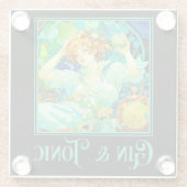 アールヌーボージン&トニック ガラスコースター (裏面)