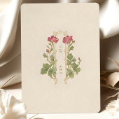 アールヌーボースイートピーフローラ結婚ズ 招待状