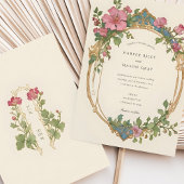 アールヌーボースイートピーフローラ結婚ズ 招待状