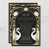 アールヌーボースエレガントワンズ結婚式招待状 招待状 (正面/裏面)