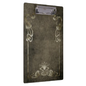 アールヌーボースエードエレガント金ゴールド褐蓮 クリップボード (右)