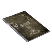 アールヌーボースエードエレガント金ゴールド褐蓮 ノートブック (右側)