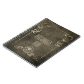 アールヌーボースエードエレガント金ゴールド褐蓮 ノートブック (左側)