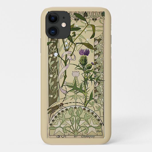 アールヌーボースコットランドのアザミフローラ花ケース – Case-Mate iPhoneケース (裏面)