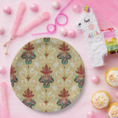 アールヌーボースタイリッシュチューリップリーフBBQガーデンパーティー ペーパープレート (パーティー)