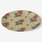 アールヌーボースタイリッシュチューリップリーフBBQガーデンパーティー ペーパープレート (アングル)