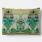 アールヌーボースタイルアカントスブーケフラワーメイクアップ アクセサリーポーチ (正面)