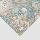 アールヌーボースタイルシーシェル反復パターン 薄葉紙 (詳細)