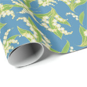 アールヌーボースタイルジフトラップ、リリーオンブルー ラッピングペーパー (ロールコーナー)