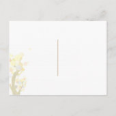 アールヌーボースタイルツリー結婚式の日付を保存 案内ポストカード (裏面)