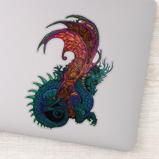 アールヌーボースタイルドラゴンインカラー シール (詳細)