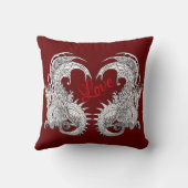 アールヌーボースタイルドラゴン クッション (裏面)