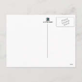 アールヌーボースタイルハートフェルトクリスマスインブルー シーズンポストカード (裏面)