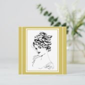 アールヌーボースタイルポートレートレディ1917高精細プリント (スタンド正面)