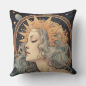 アールヌーボースタイルムーンスターズプリンセス クッション (裏面)