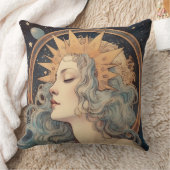 アールヌーボースタイルムーンスターズプリンセス クッション (ブランケット)