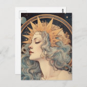 アールヌーボースタイルムーンスターズプリンセス ポストカード (正面/裏面)