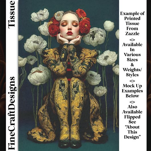 アールヌーボースタイルメスポートレートDQ3Lデッページ 薄葉紙