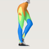 アールヌーボースタイル幾何学的パターンレギンス レギンス (右)