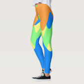 アールヌーボースタイル幾何学的パターンレギンス レギンス (左)