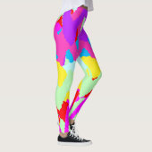 アールヌーボースタイル幾何学的パターンレギンス レギンス (右)