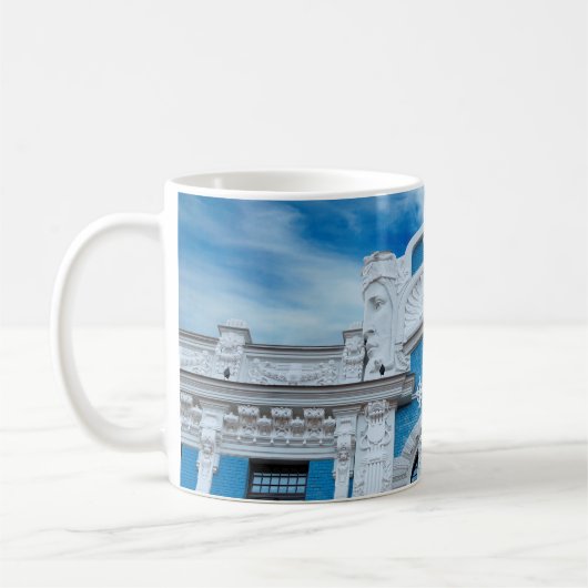 アールヌーボースタイル断簡 円弧 コーヒーマグカップ (左)