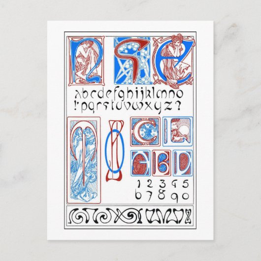 アールヌーボースタイル,ミュシャ ポストカード (正面)