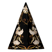 アールヌーボースタイル:金ゴールド – ブラックヴィンテージ。 パーティーハット (裏面)