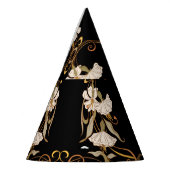 アールヌーボースタイル:金ゴールド – ブラックヴィンテージ。 パーティーハット (左)