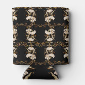 アールヌーボースタイル:金ゴールド – ブラックヴィンテージ。 缶クーラー (裏面)