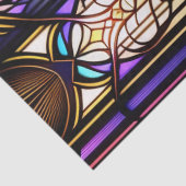 アールヌーボーステンカラフルドグラスのアートワーク（大） 薄葉紙 (詳細)