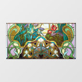 アールヌーボーステンドグラスのルックウインドウロック ウィンドウサイン (シート)