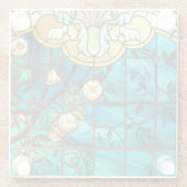 アールヌーボーステンドグラスフローラ ビクトリアン ガラスコースター (裏面)