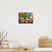 アールヌーボーステンドグラスフローラ ポスター (キッチン)