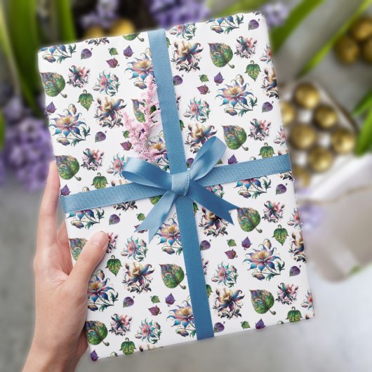 アールヌーボーステンドグラス復活祭の花 ラッピングペーパー