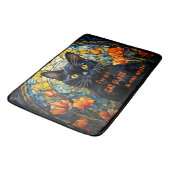 アールヌーボーステンドグラス猫 バスマット (アングル)