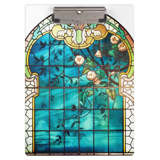 アールヌーボーステンドグラス窓フローラ ビクトリアン クリップボード (正面)