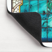 アールヌーボーステンドグラス窓フローラ ビクトリアン マウスパッド (コーナー)