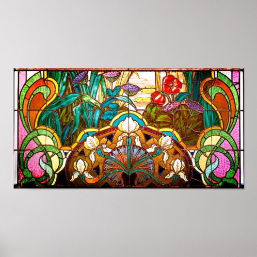 アールヌーボーステンドグラス ポスター (正面)