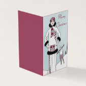 アールヌーボースノークイーンメリークリスマスカード (外部)