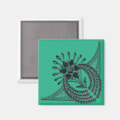 アールヌーボースパークルデザイン磁石 マグネット (正面/裏面)