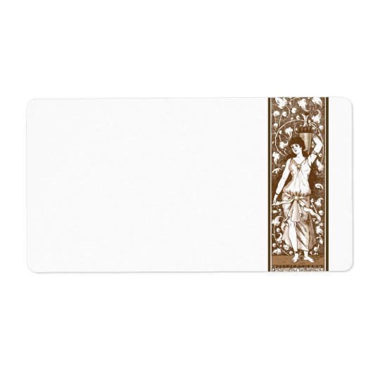 アールヌーボーセピア女の子（urn付き） ラベル (正面)