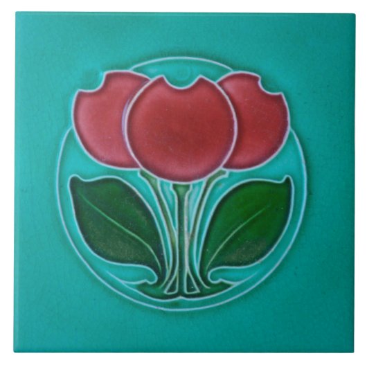 アールヌーボーセラミックタイル タイル (正面)