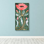 アールヌーボータイル キャンバスプリント (インサイチュ (ウッドフロア))