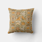 アールヌーボータイル：ヴィンテージセラミックスタイル クッション