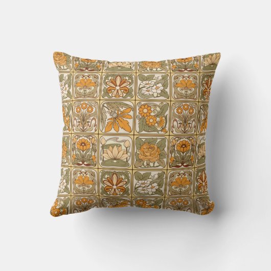 アールヌーボータイル:ヴィンテージセラミックスタイル クッション (裏面)