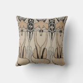 アールヌーボータウペ/ブラックキツネ枕 クッション (裏面)