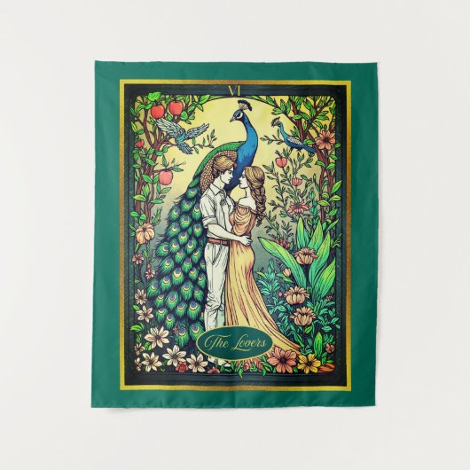 アールヌーボータロットカードザラバーズ タペストリー (正面)