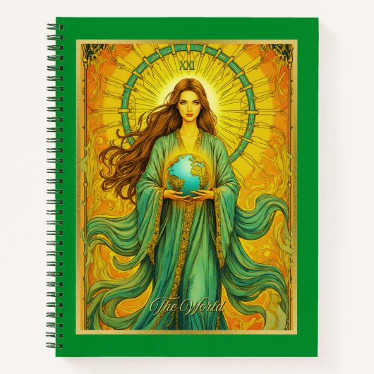 アールヌーボータロットカードザワールドジャーナル ノートブック (正面)